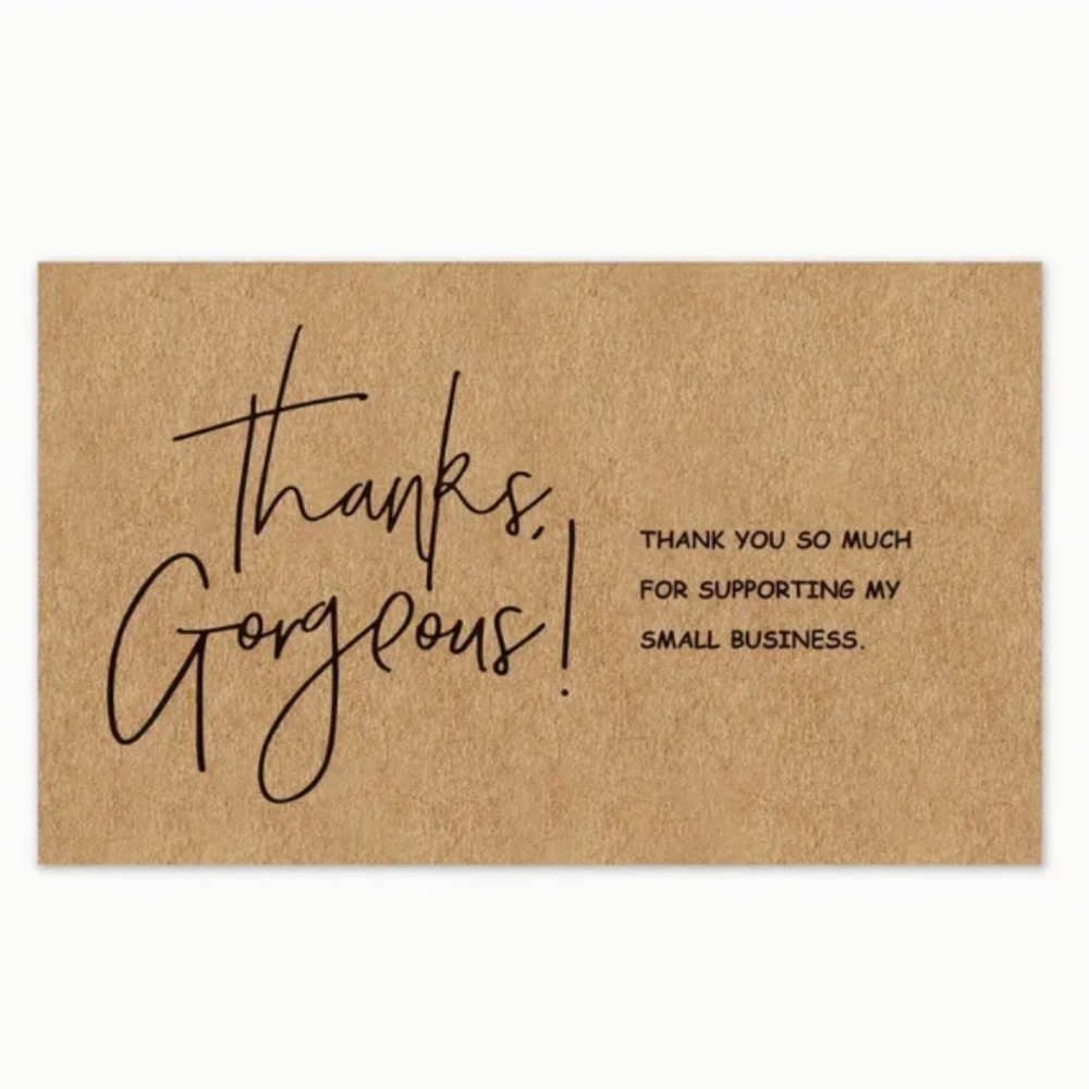 NEW 30 PCS THANKS GORGEOUS THANK YOU SO MUCH FOR SUPPORTING MY BUSINESS CARDS